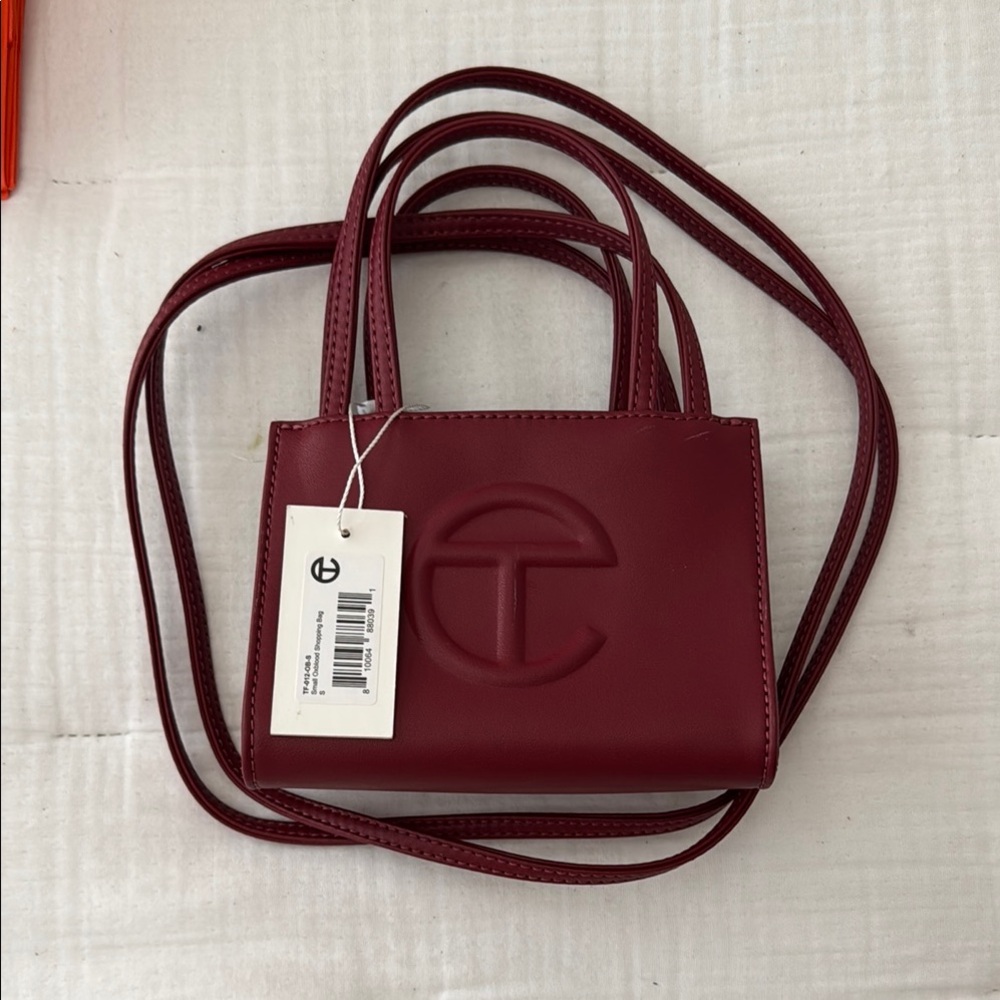 Sold! Telfar Red Mini Bag Luxurious Structured Design